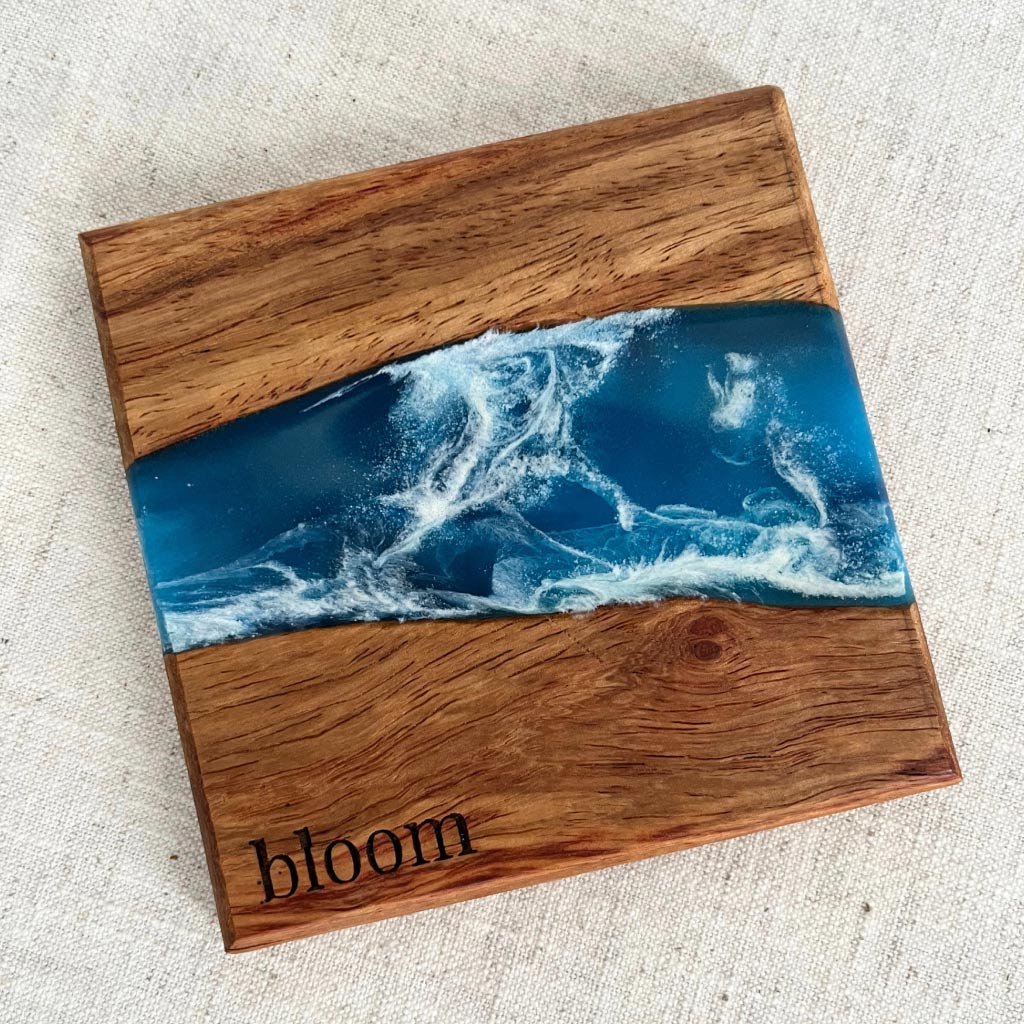 engraving on tidal coaster