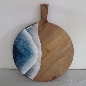 Round paddle ocean serving board