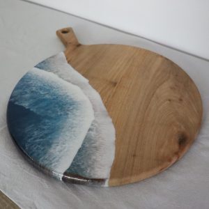 Round paddle ocean serving board